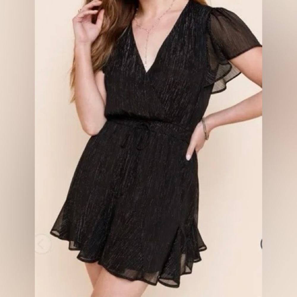 Miami Shimmering Black Mini Dress